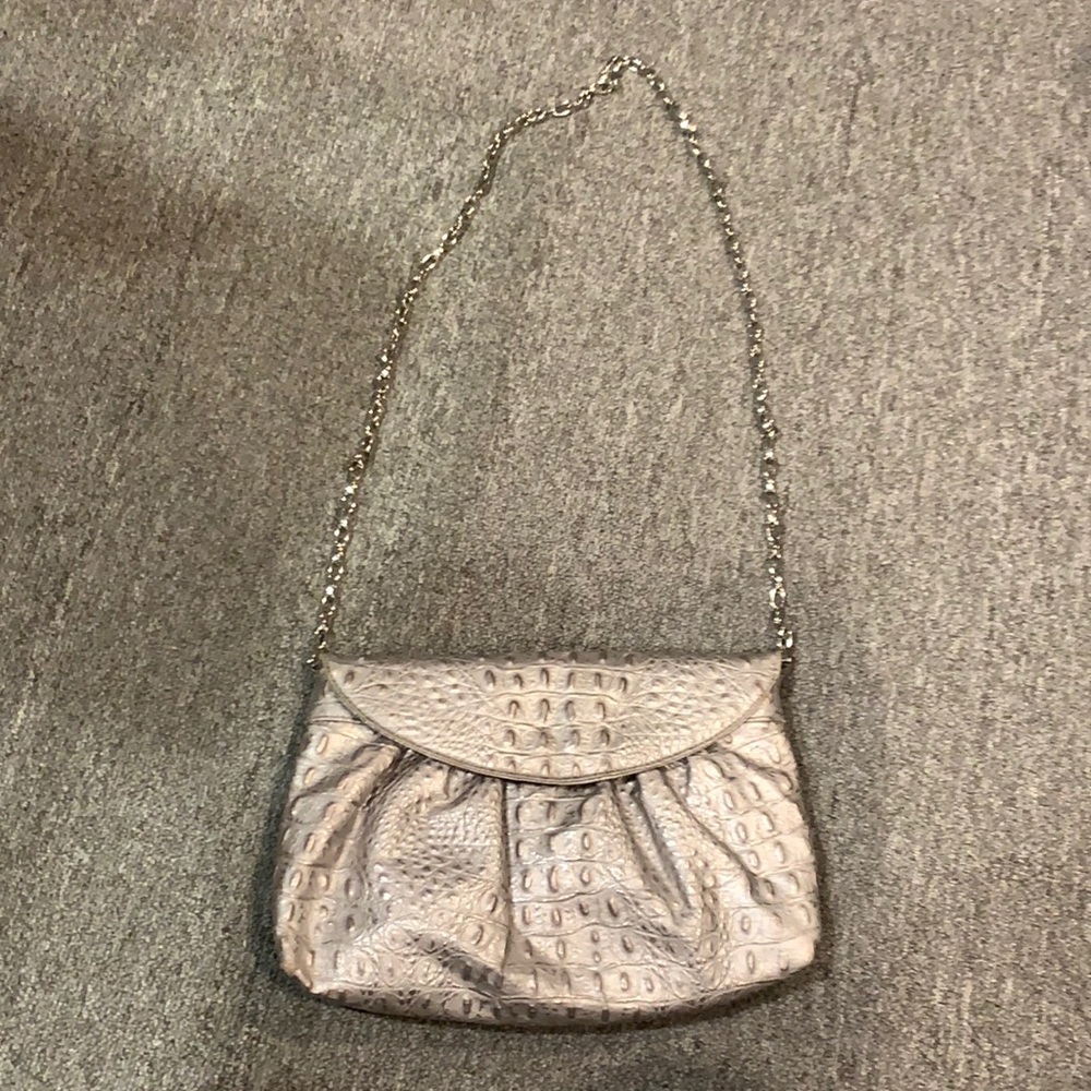Leather and print crocodile silver